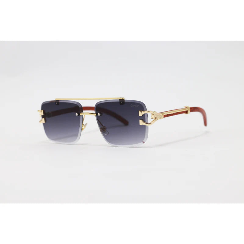 Cartier Golden Wood Power Glasses Frame-CRT23